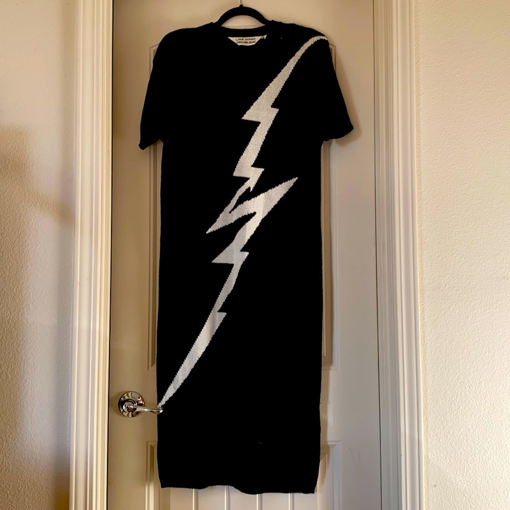 John Richard Christina Grant Vintage Sweater Graphic Dress